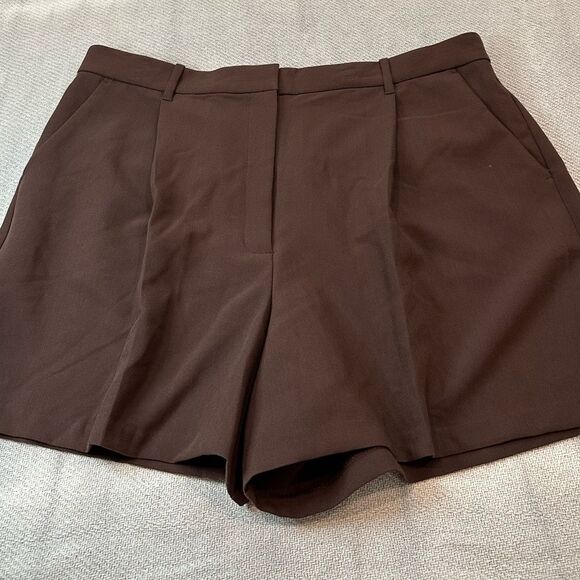 Abercrombie & Fitch Tailored Shorts Size XL Brown Pockets Women's - Picture 10 of 11